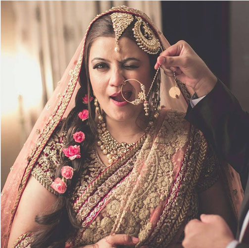 naughty Nath Adorable bride | Candid bridal photo ideas | Bindaas brides | Witty Vows