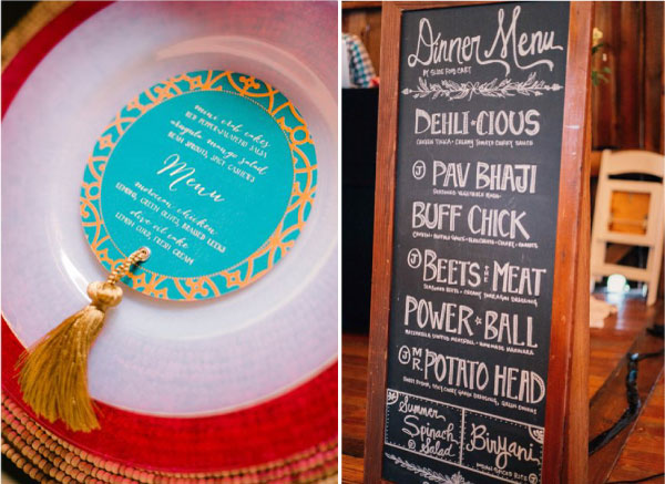 Menu Sample from caterer for Indian Wedding