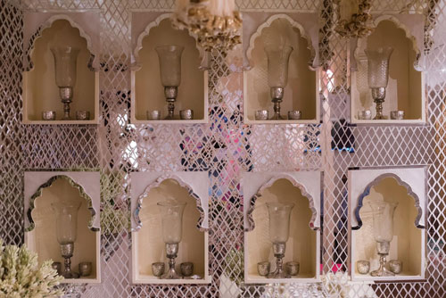 mirror-jharokhas-for Indian Sangeet decor