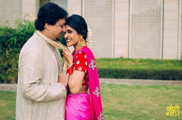 Indian fashin blogger Shreya kalra’s  wedding photo