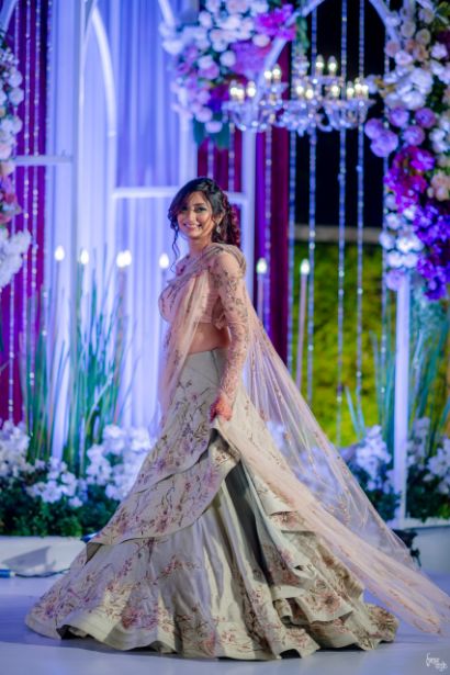 modern lehenga for reception for bride