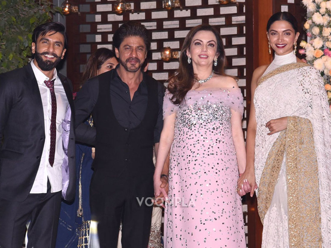 ranveer-srk-nita-and-deepika-at-ambani-residence - Witty Vows