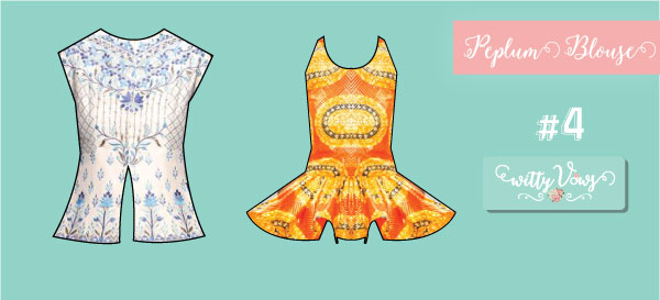 Peplum style designer indian blouse